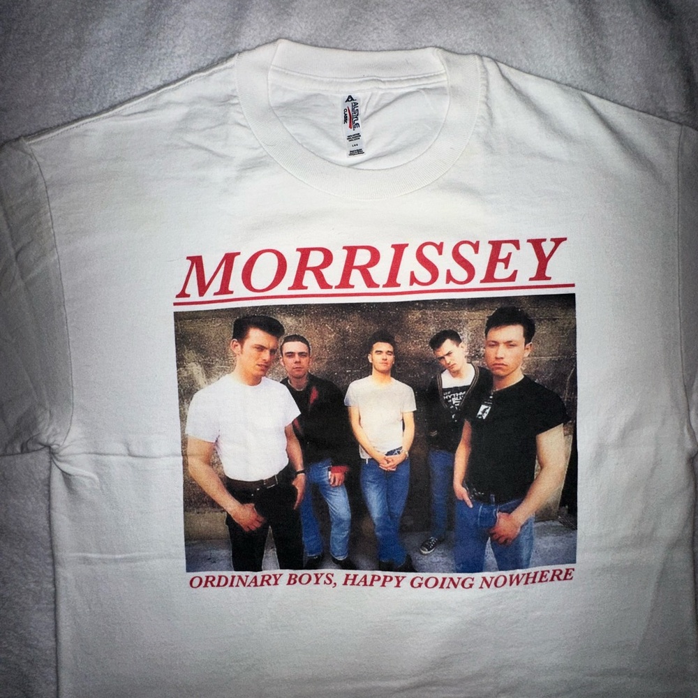 Morrissey White Graphic T-Shirt - Picture 2 of 5